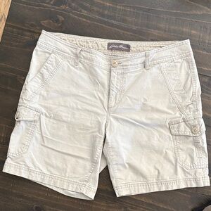 Eddie Bauer Women's Light Gray Cargo Shorts